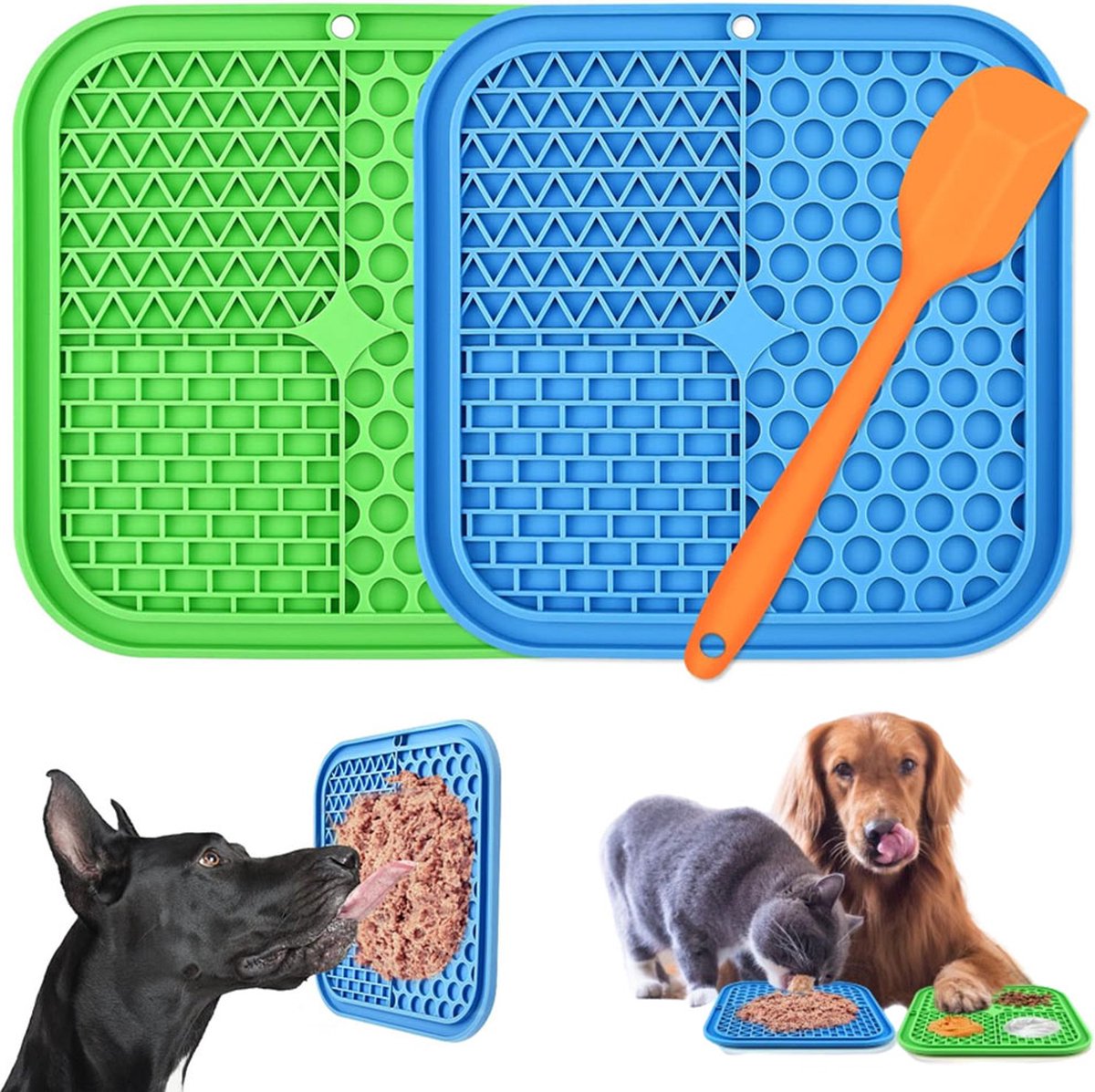 Silicone Lick Mat for Dogs – 2 Pack Slow Feeder